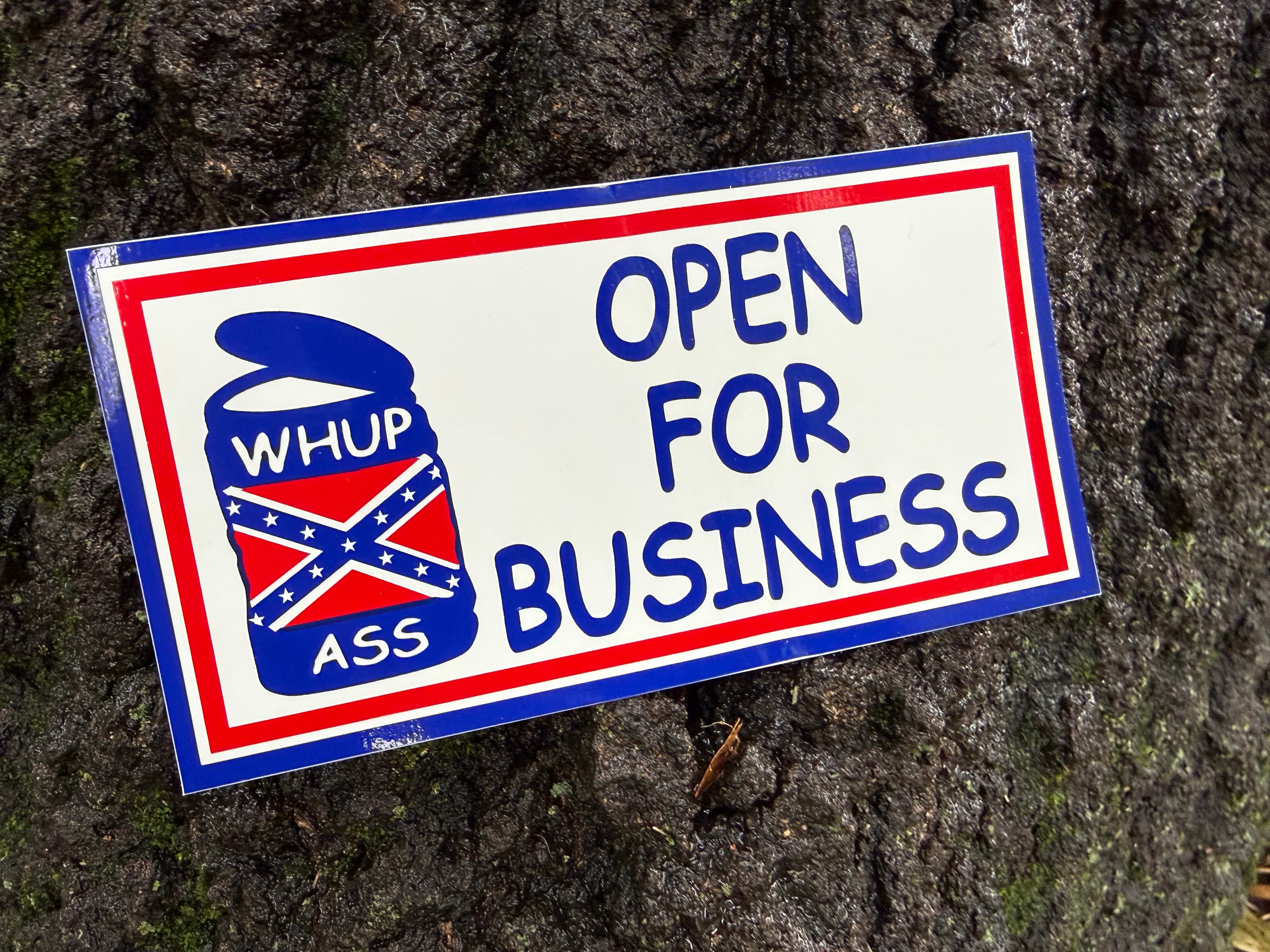 Rebel Open For Business Sticker