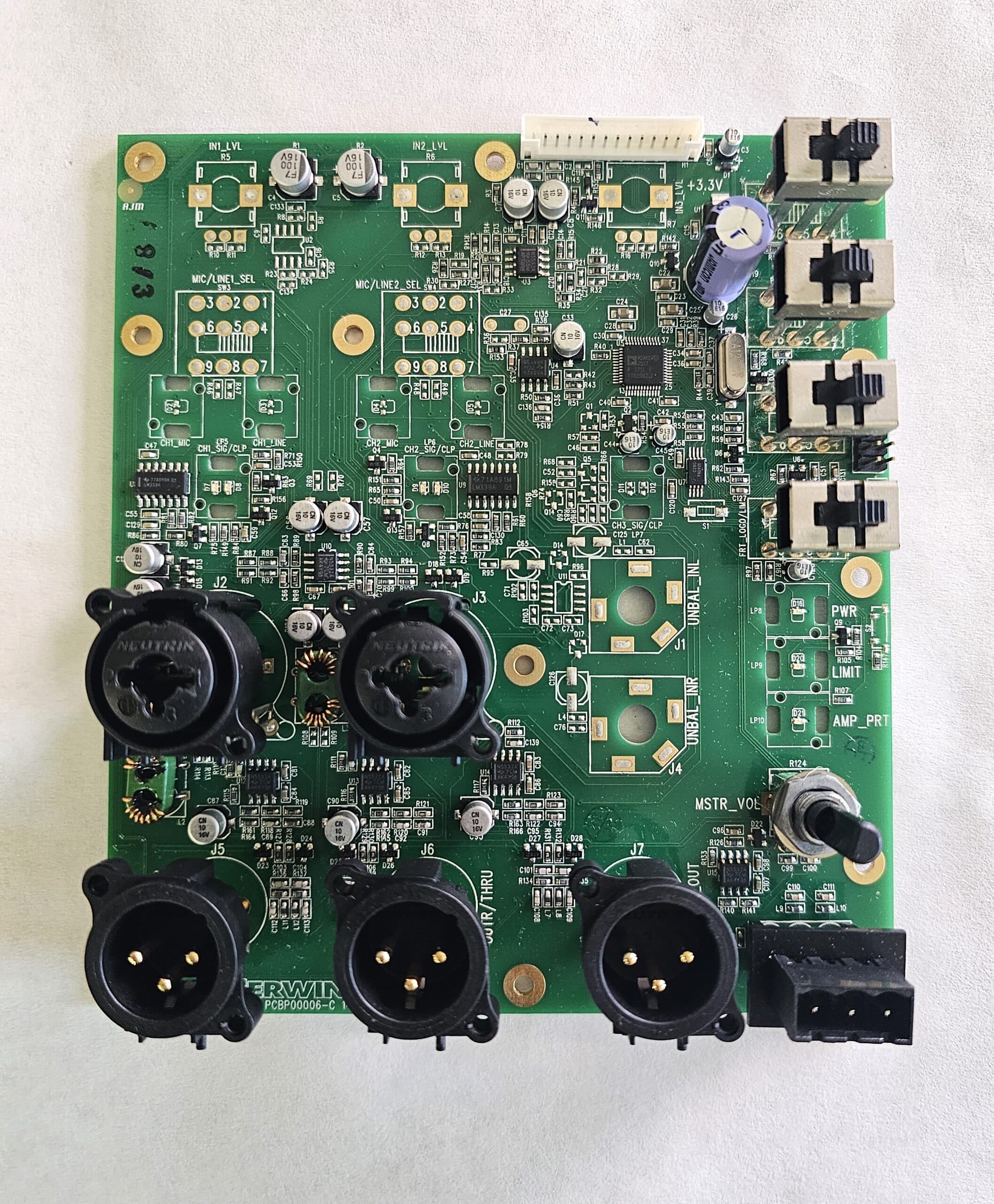 Cerwin Vega CVX-18S INPUT/PRE-AMP PCB ASSY, PCAP00082