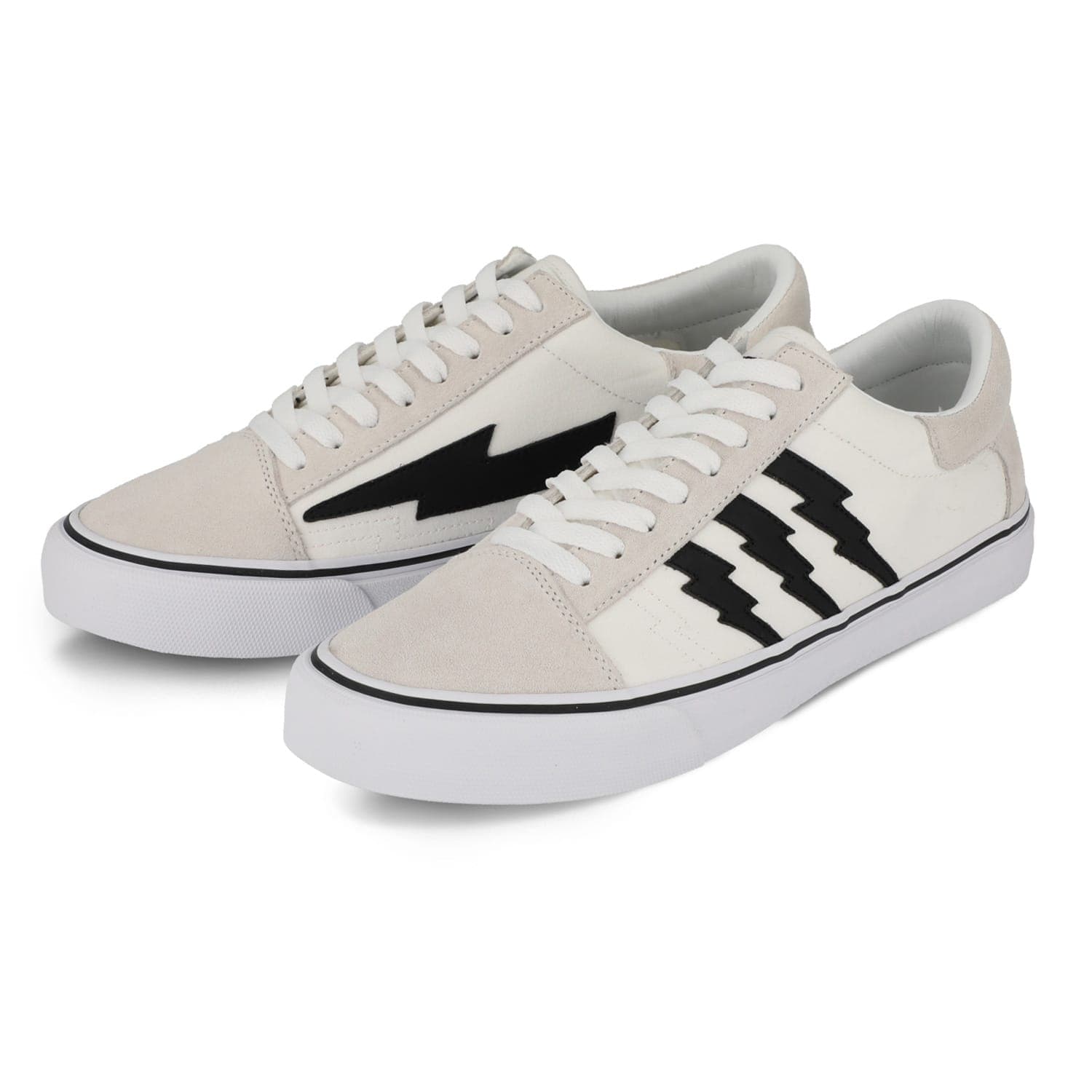 THREE LIGHTNING STRIPE-WHITE