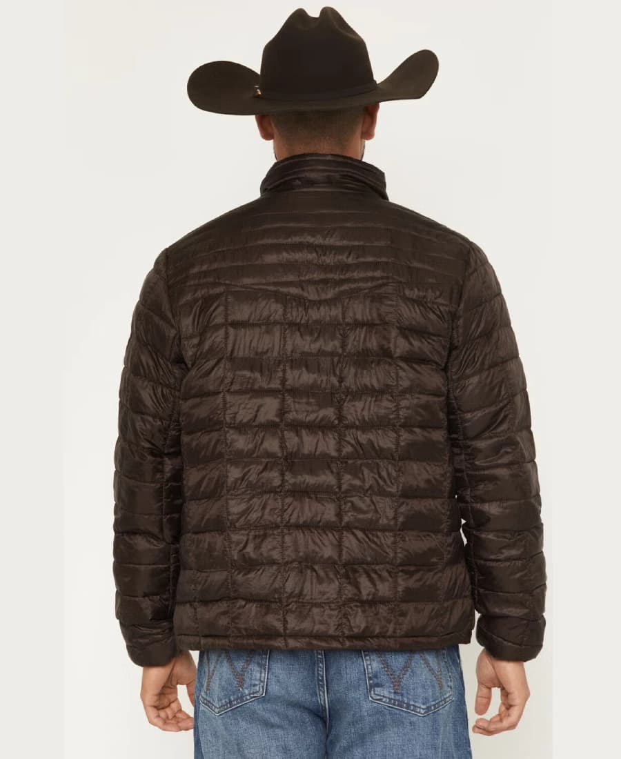 Bastion Men’s Brown Quilted Puffer Jacket - thumbnail 2