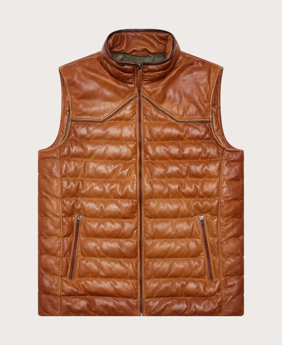 Maverick Mens Western Leather Vest