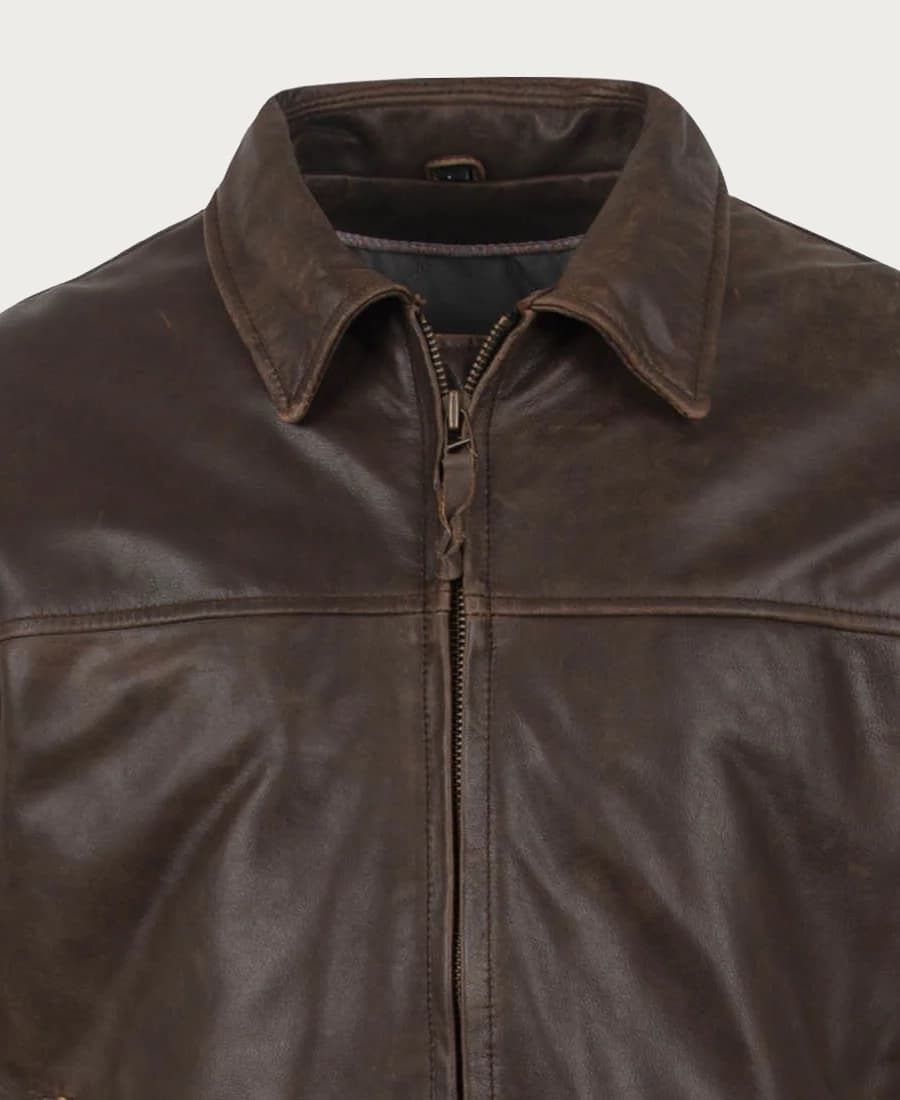 Men’s Rifleman Chocolate Brown Western Leather Jacket - thumbnail 6
