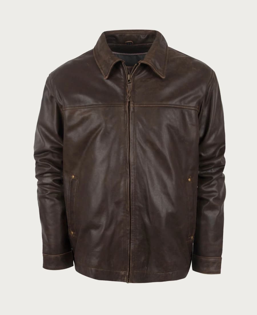 Men’s Rifleman Chocolate Brown Western Leather Jacket - thumbnail 3