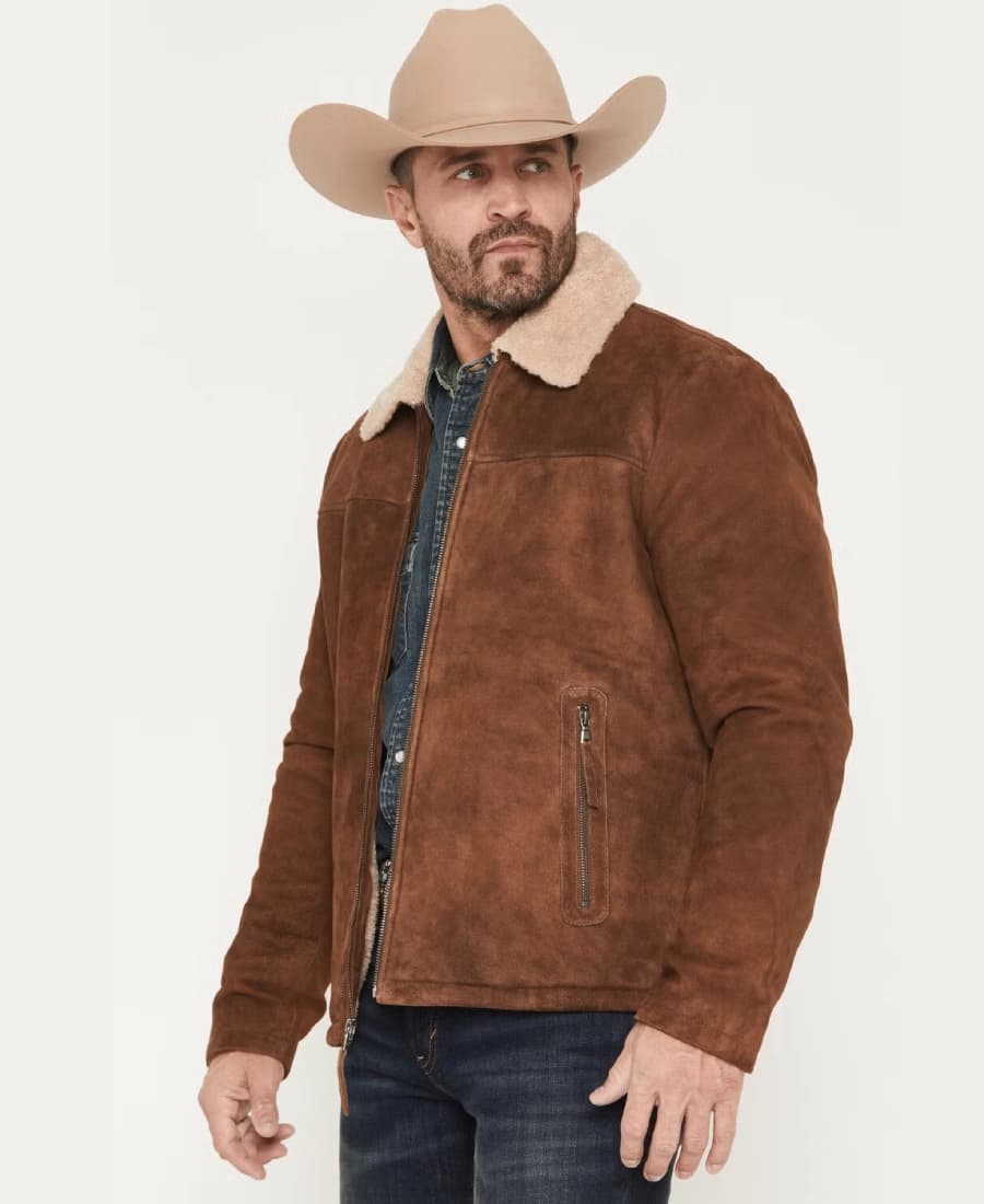Roughneck Men’s Brown Suede Western Jacket - thumbnail 3