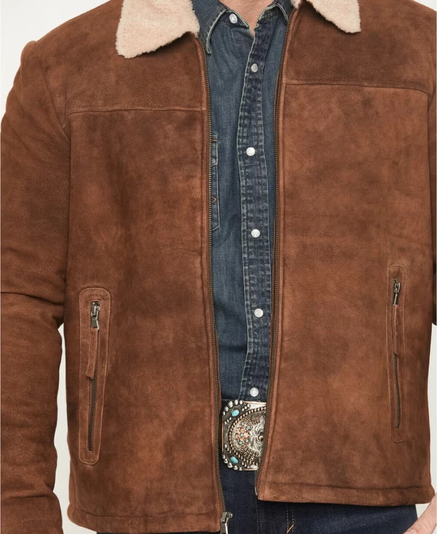 Roughneck Men’s Brown Suede Western Jacket - thumbnail 4