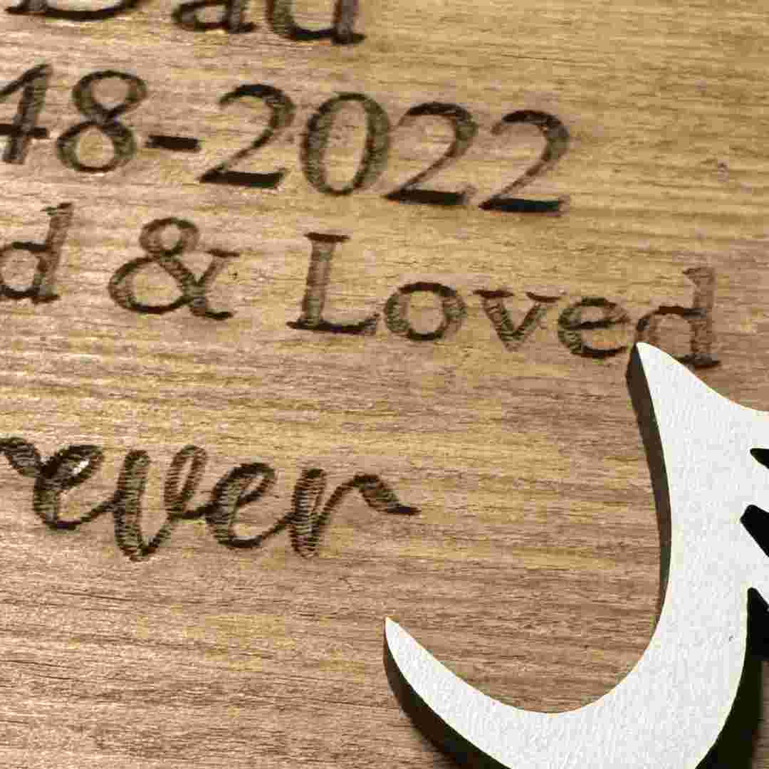 Customized Memorial Ornament made from Reclaimed Wood - thumbnail 3