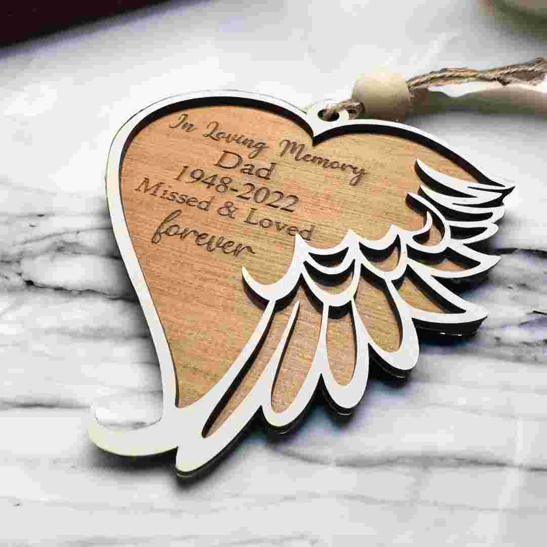 Customized Memorial Ornament made from Reclaimed Wood - thumbnail 2