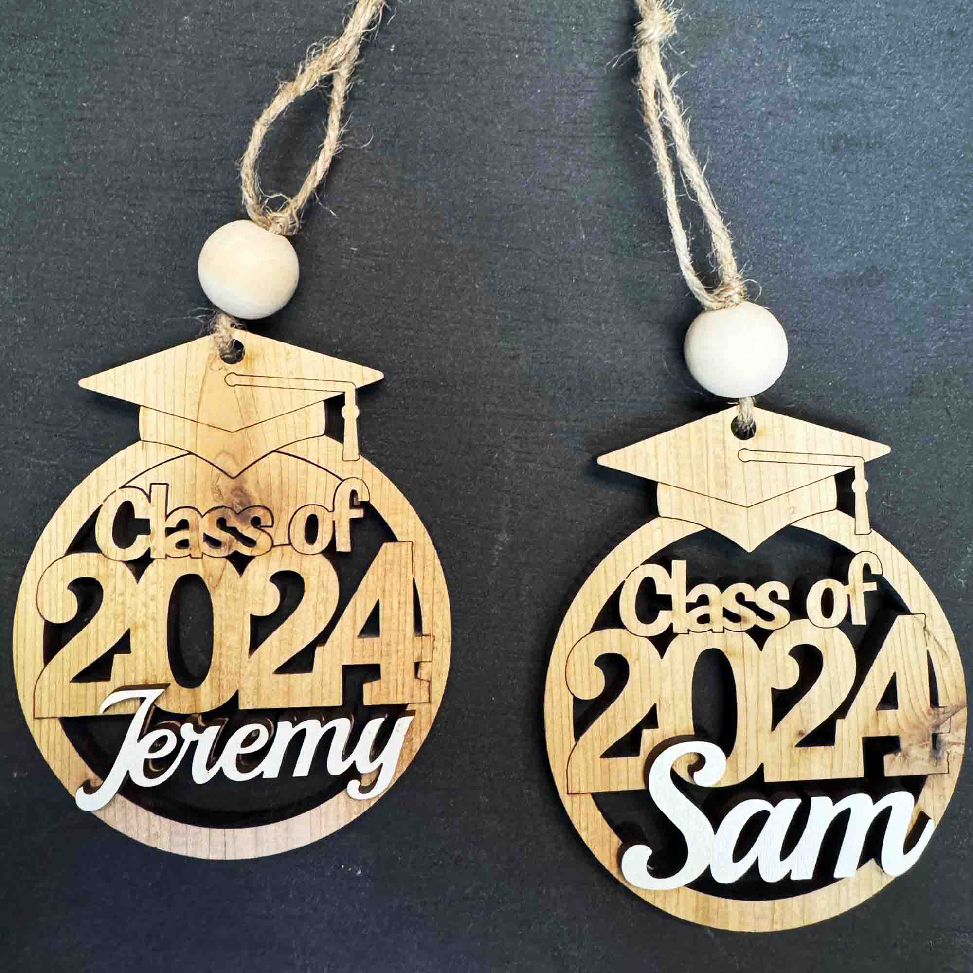 Customized Graduation Car Charm, Gift for Graduate (Year and Name) - thumbnail 3