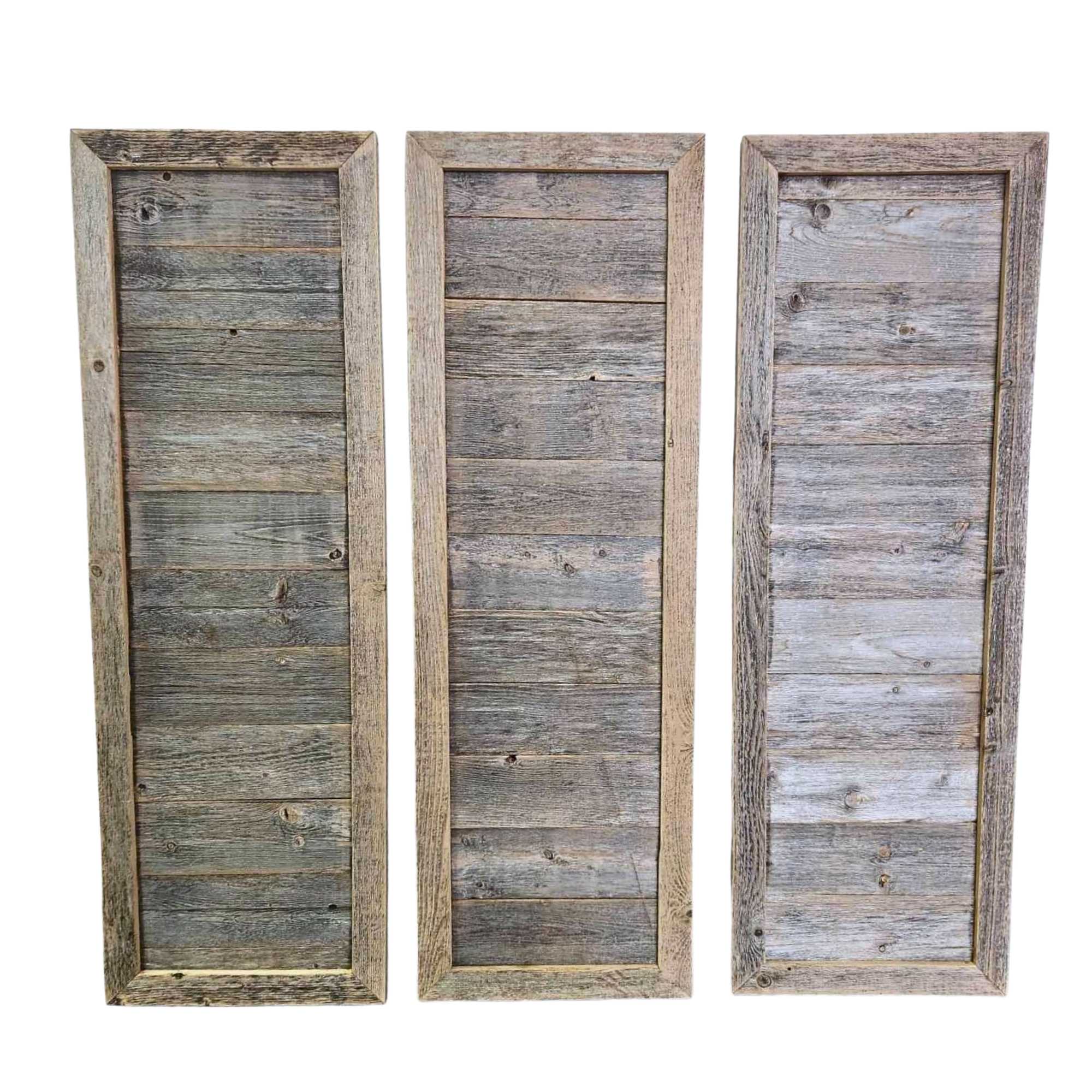 Blank Framed Sign Shutter Style – Made from Reclaimed Wood - thumbnail 3