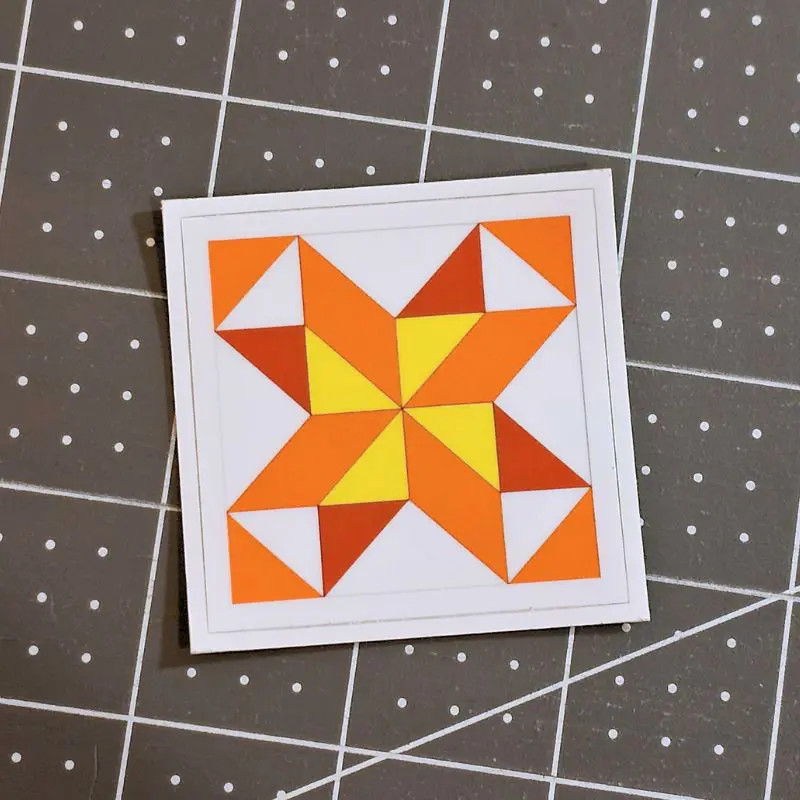 Mosaic Oranges Vinyl Sticker