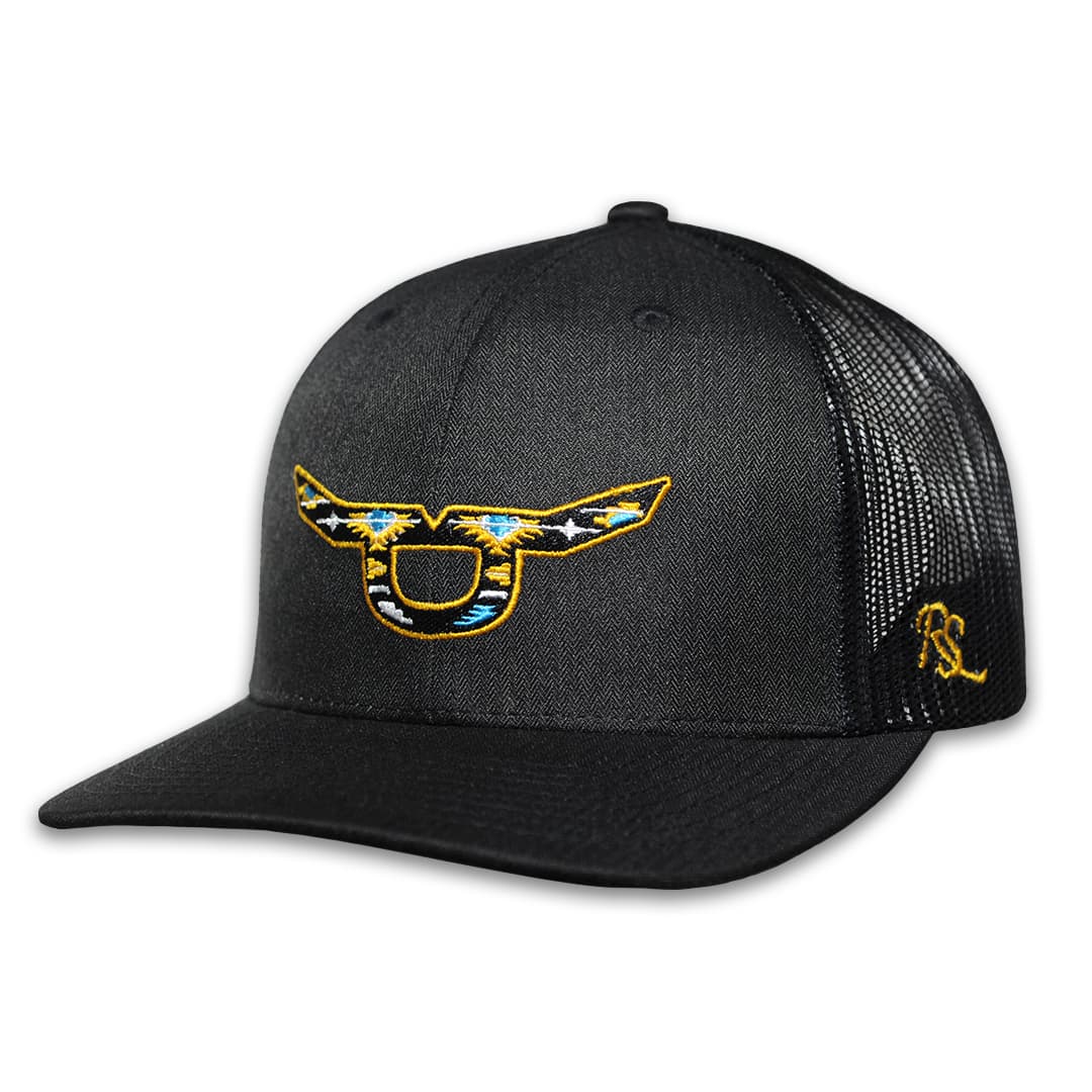 RopeSmart Desert Blue Santa Fe Logo Black Cap