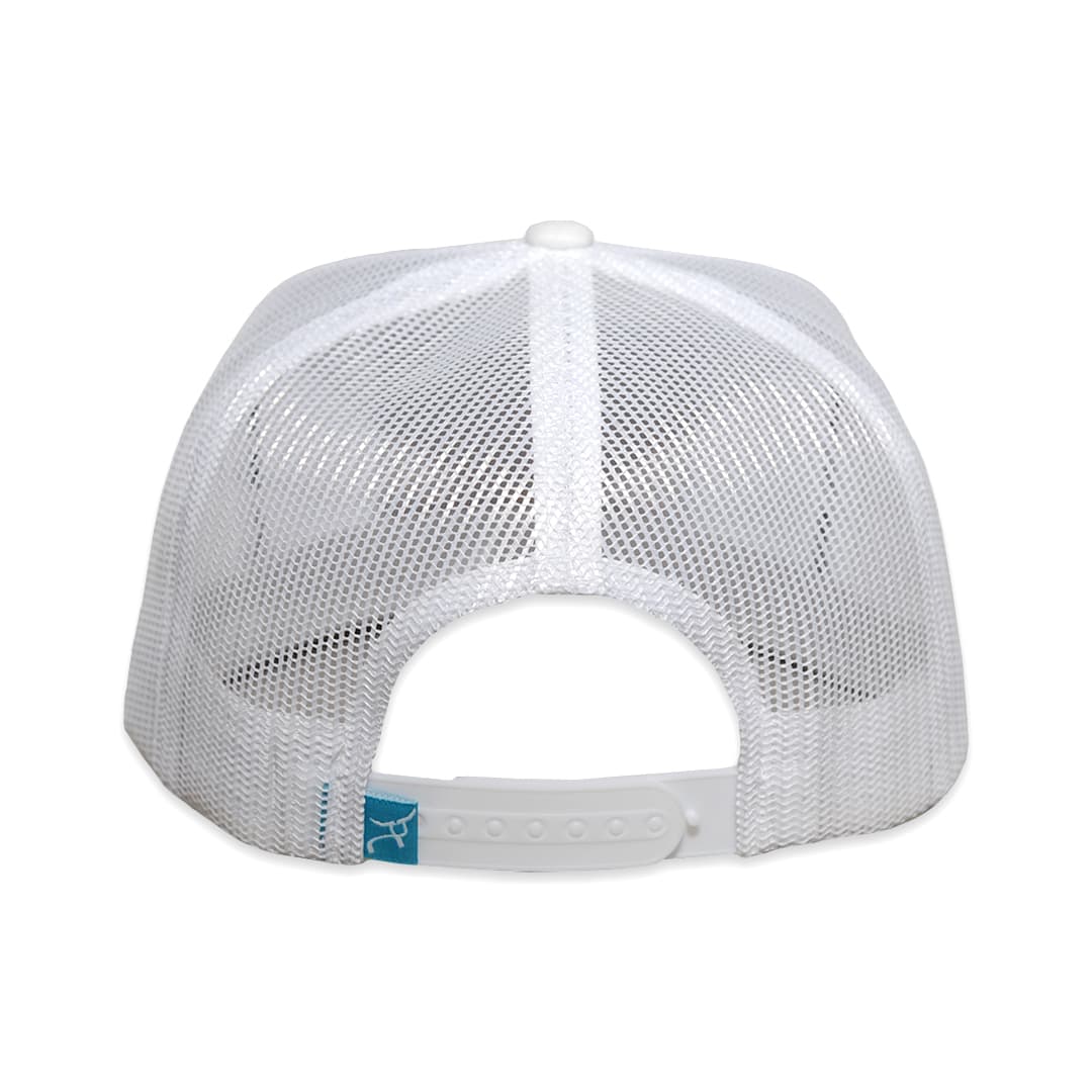 RopeSmart Teal Death Valley Patch White Trucker Cap - thumbnail 5