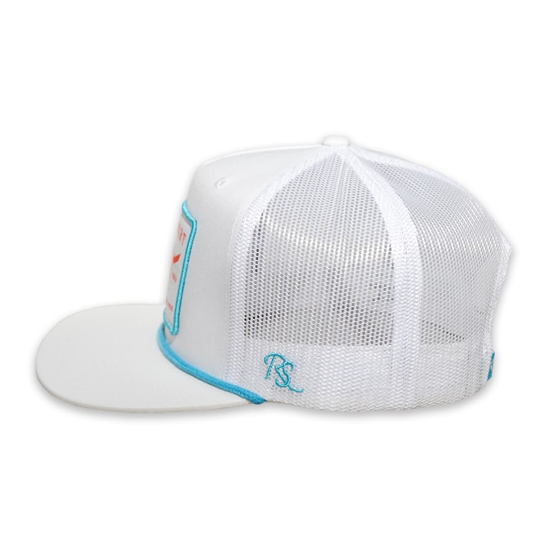 RopeSmart Teal Death Valley Patch White Trucker Cap - thumbnail 4