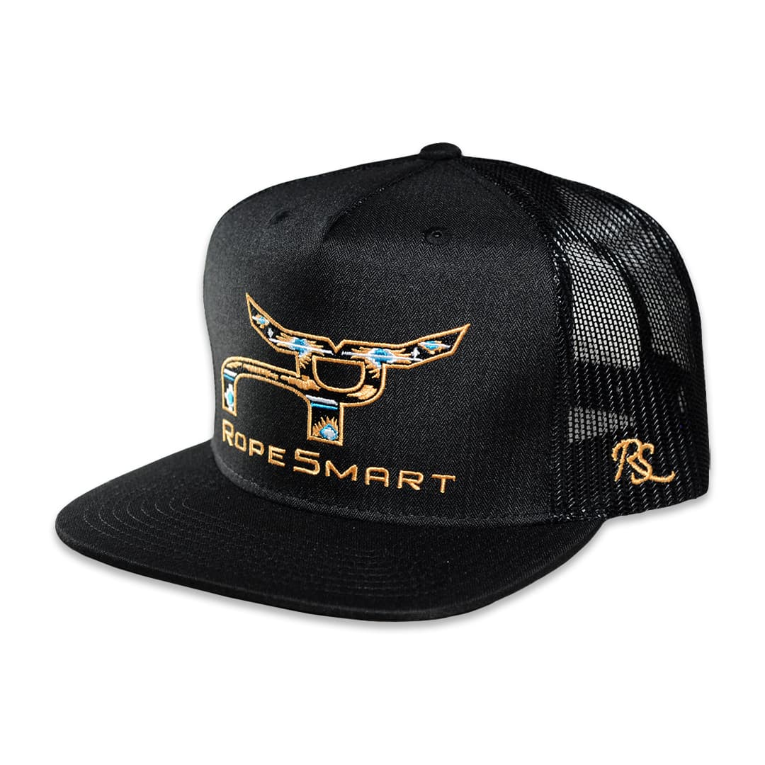 RopeSmart Desert Blue Santa Fe Black Trucker Cap
