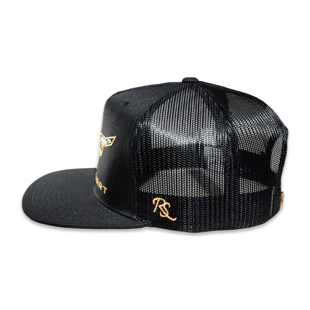 RopeSmart Desert Blue Santa Fe Black Trucker Cap - thumbnail 4