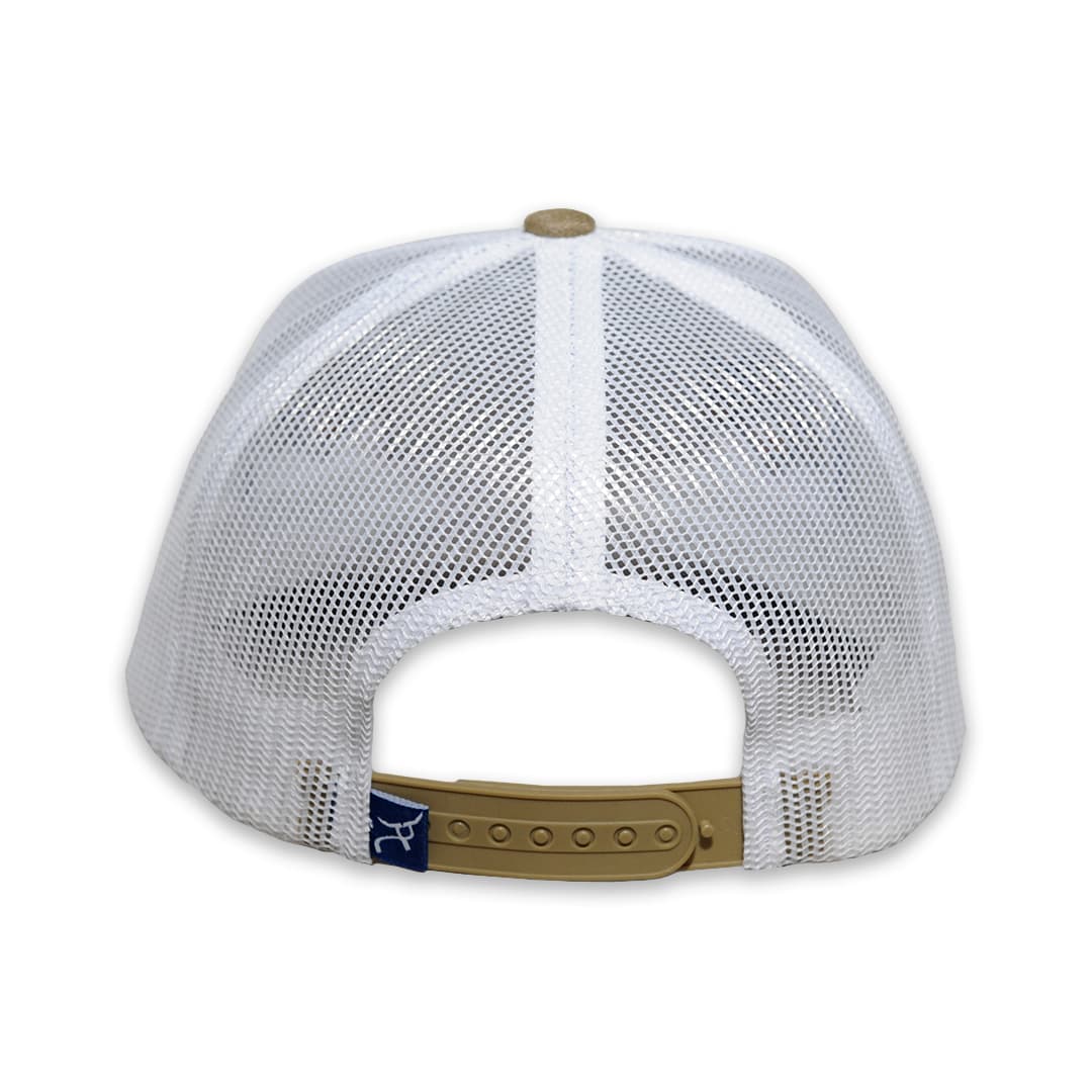 RopeSmart Blue Cow Puncher Patch White and Khaki Trucker Cap - thumbnail 4