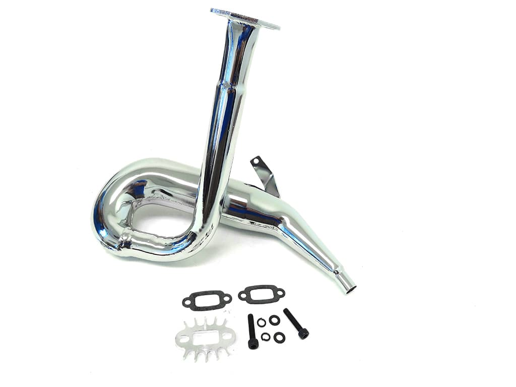 Q-Baja Rear Exit Chrome Steel Tuned Pipe
