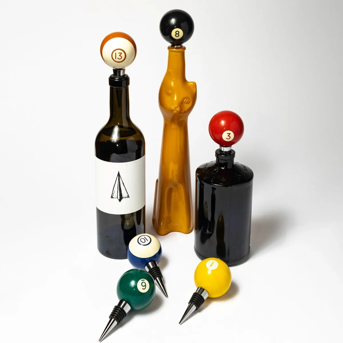 Vintage Pool Ball Bottle Stopper - thumbnail 2