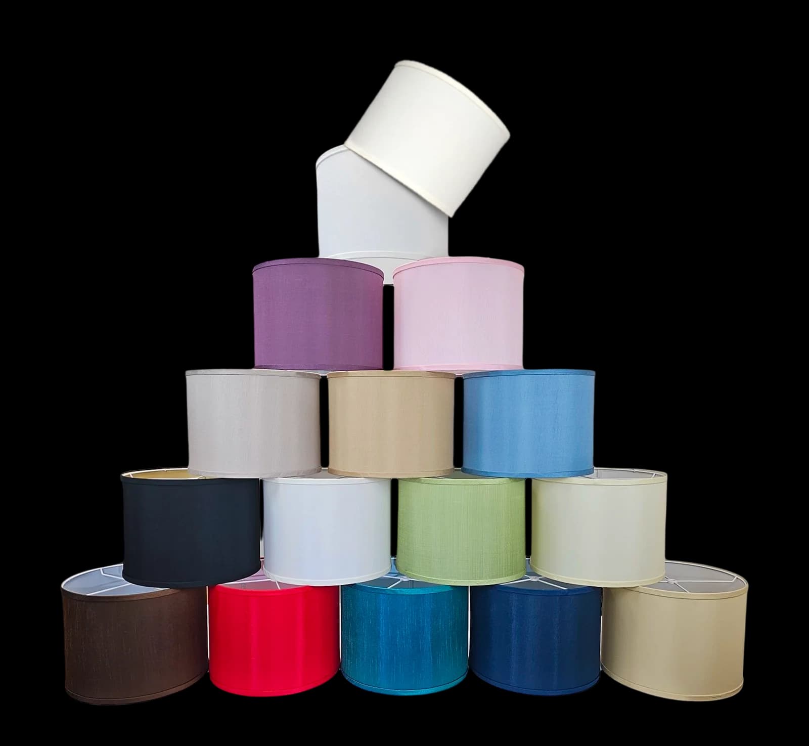 Royal Designs, Inc. Set of 2 Drum Lamp shades, 13 x 13 x 10 in, 2 Pack – 16 Color Options Available