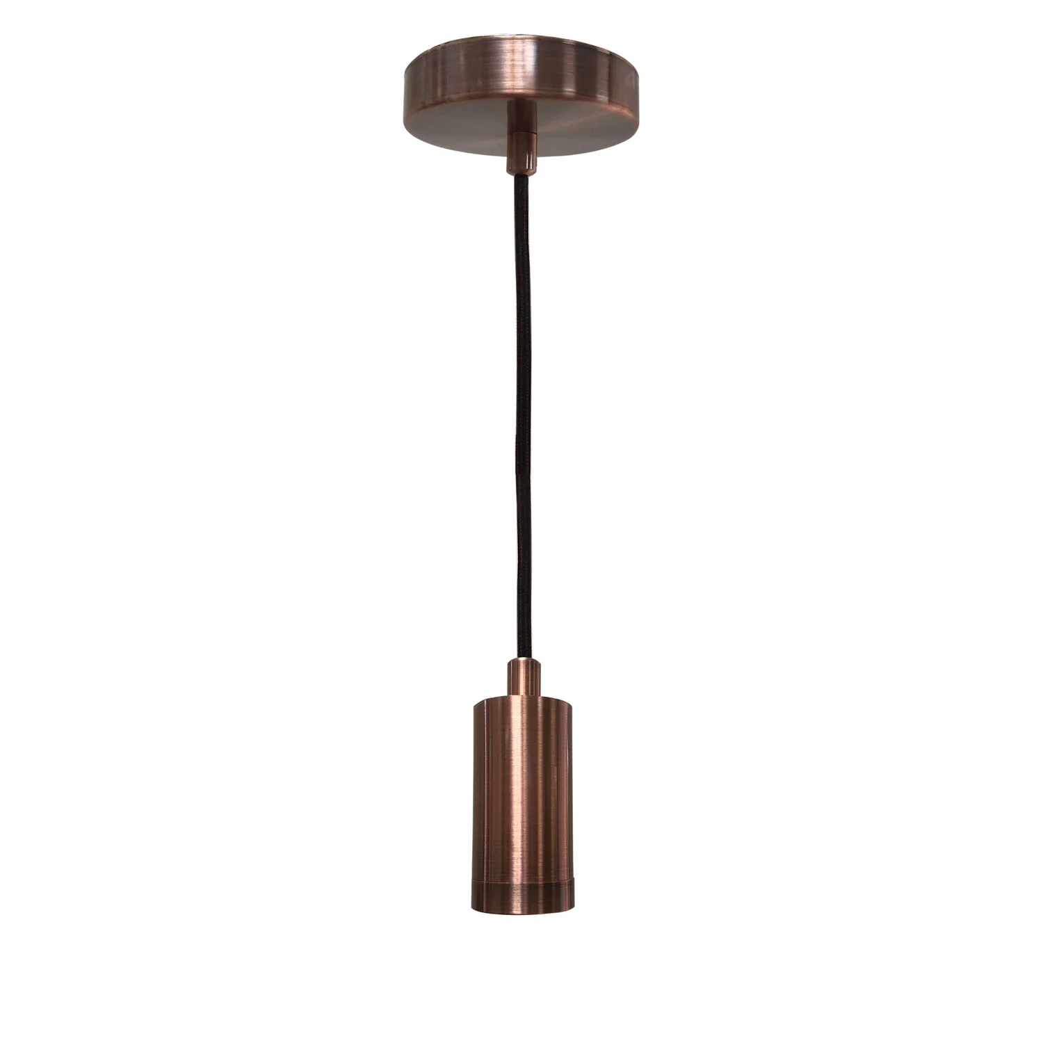 Hanging Pendant Lighting, Keyless Cylinder-Shaped Pendant Light Socket and Canopy