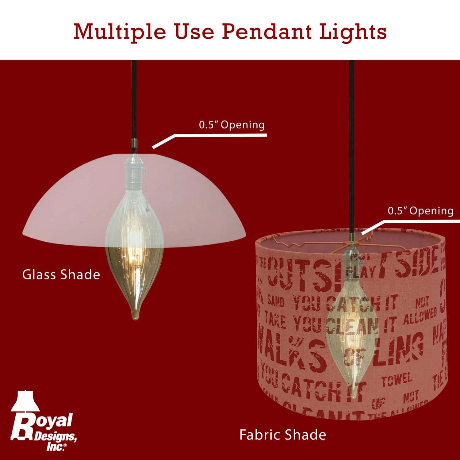 Hanging Pendant Lighting, Vintage-Style Pull Chain Pendant Light Socket and Canopy - thumbnail 9