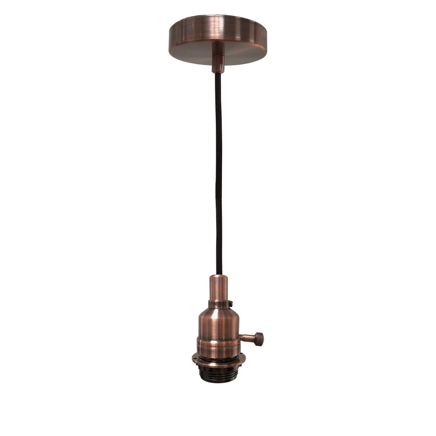 Hanging Pendant Lighting, Vintage-Style Keyless Uno Threaded Dimmable Pendant Light Socket and Canopy