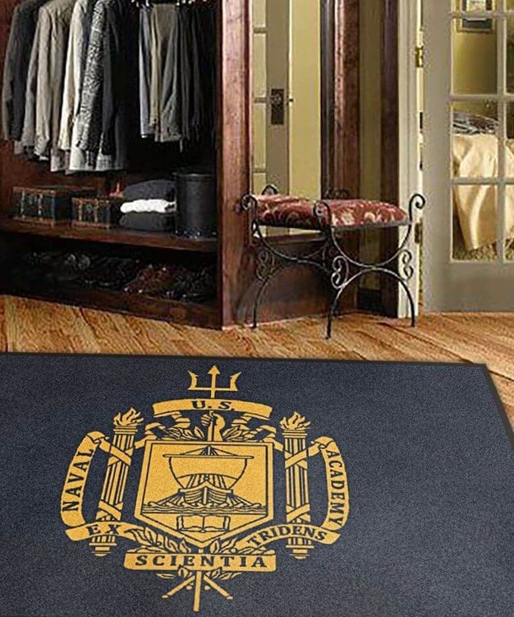 United States Naval Academy Crest Logo Rug