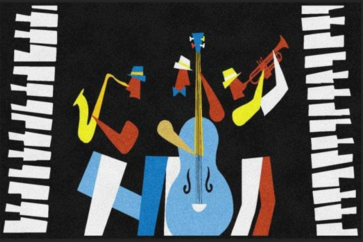 Jazz Music Theme Rug - thumbnail 2