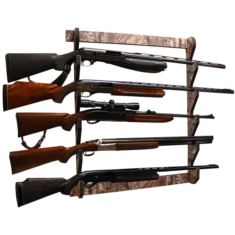 5-Gun Wall-Mounted Display Rack – Realtree Camo