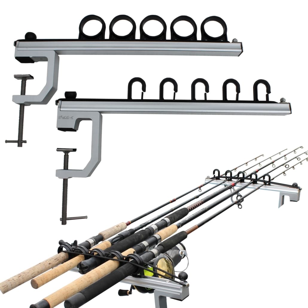 5-Rod Truck Bed Fishing Rod Rack for Pickups