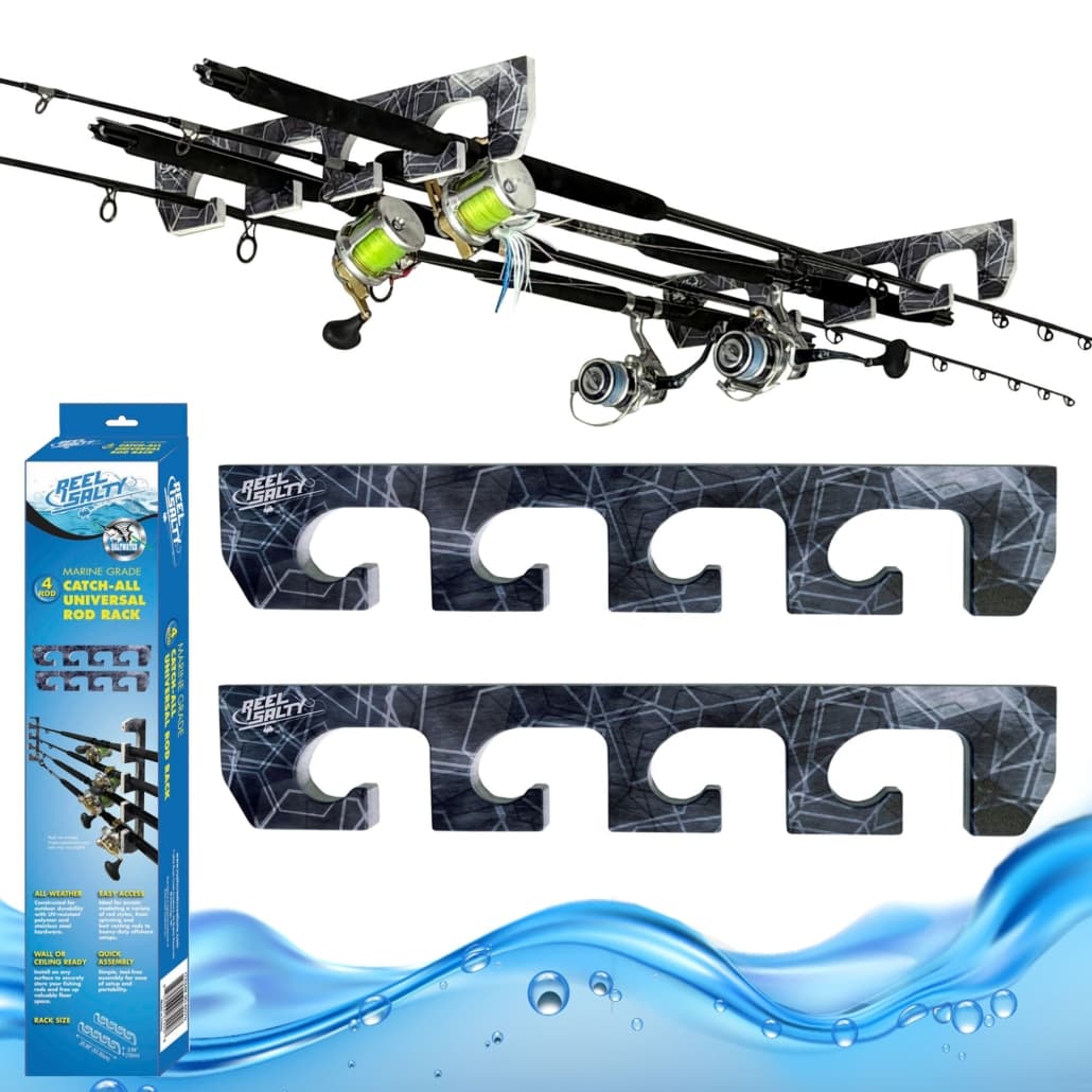 Reel Salty Marine Grade 4-Rod Wall/Ceiling Rack