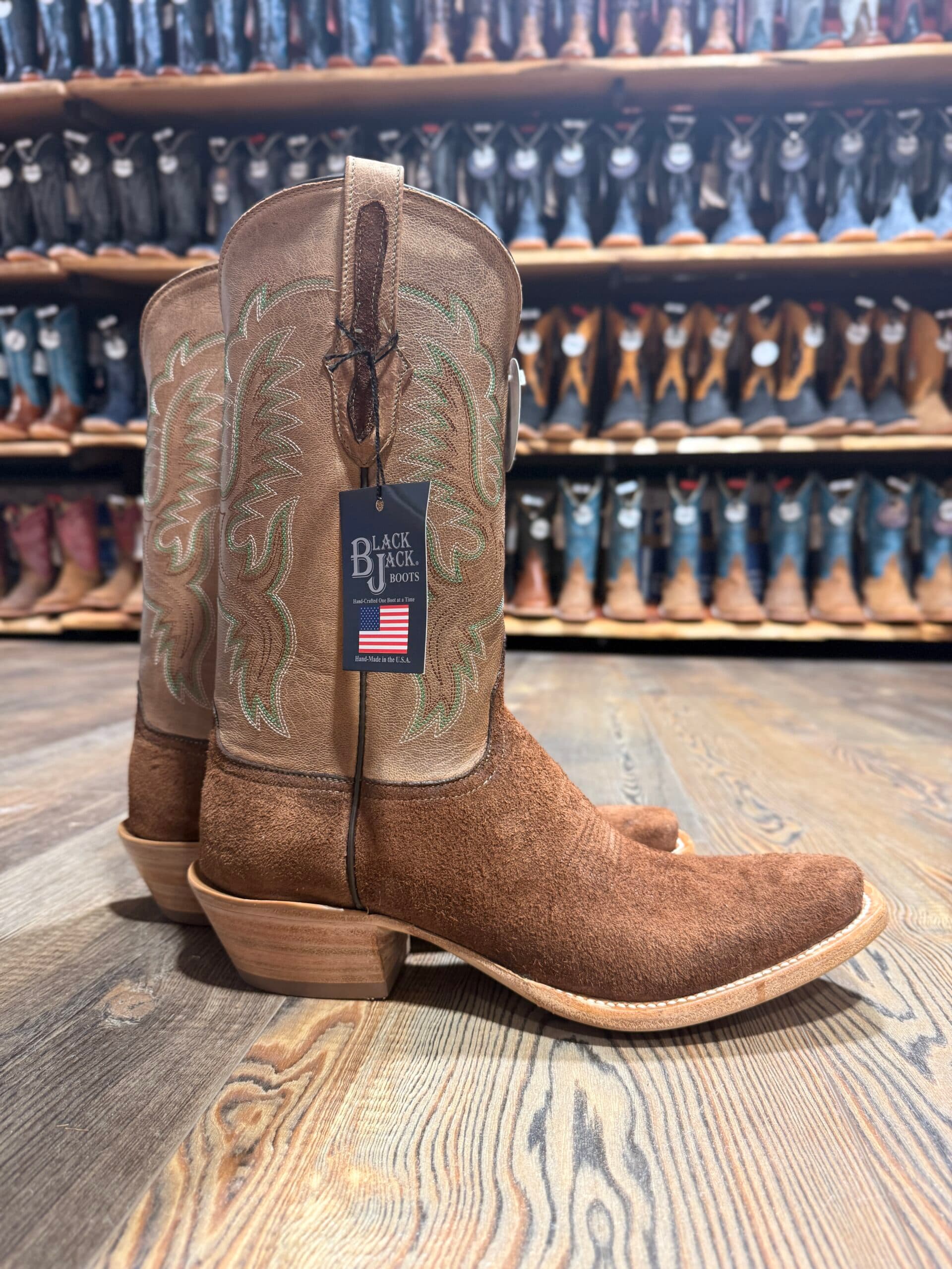 Black Jack Men’s Brown Ranch Hand Rough-Out Boot - thumbnail 3