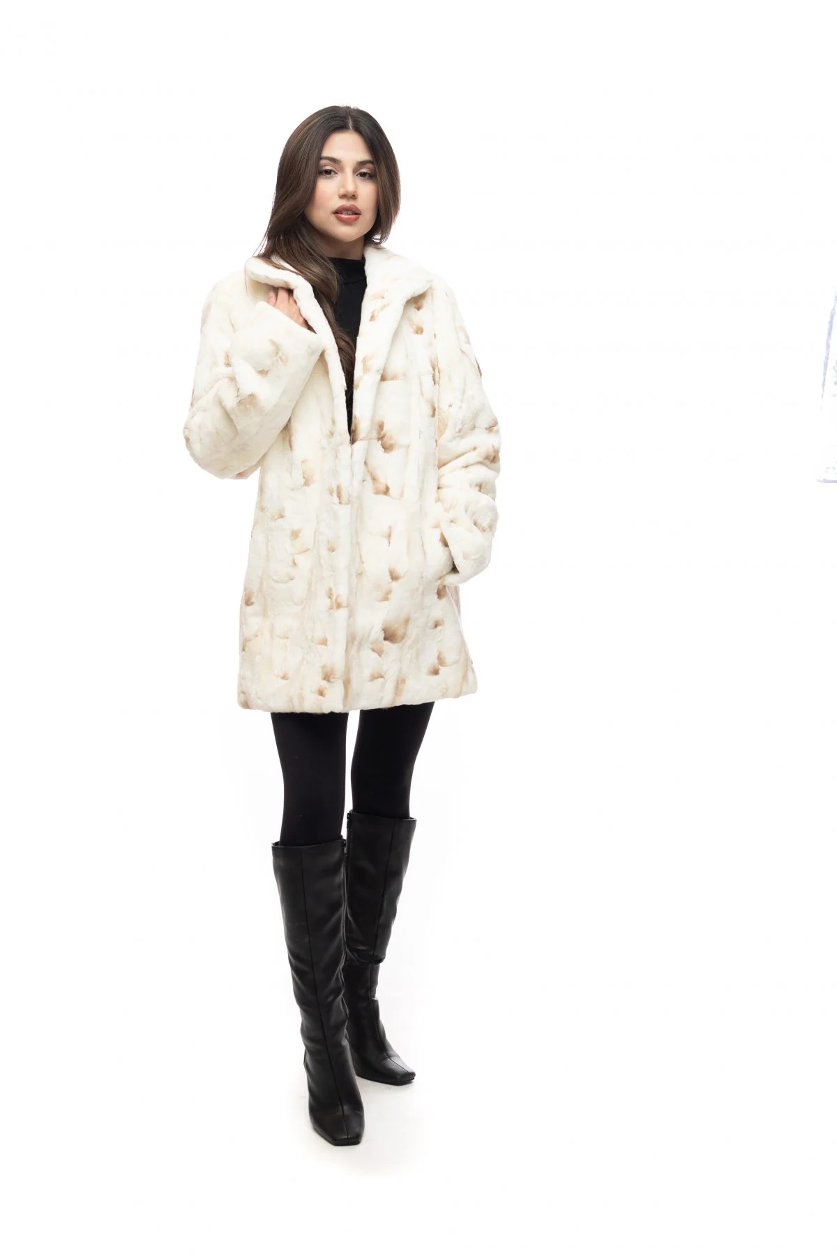 Bleached Mahogany Reversible Sheared Mink Jacket