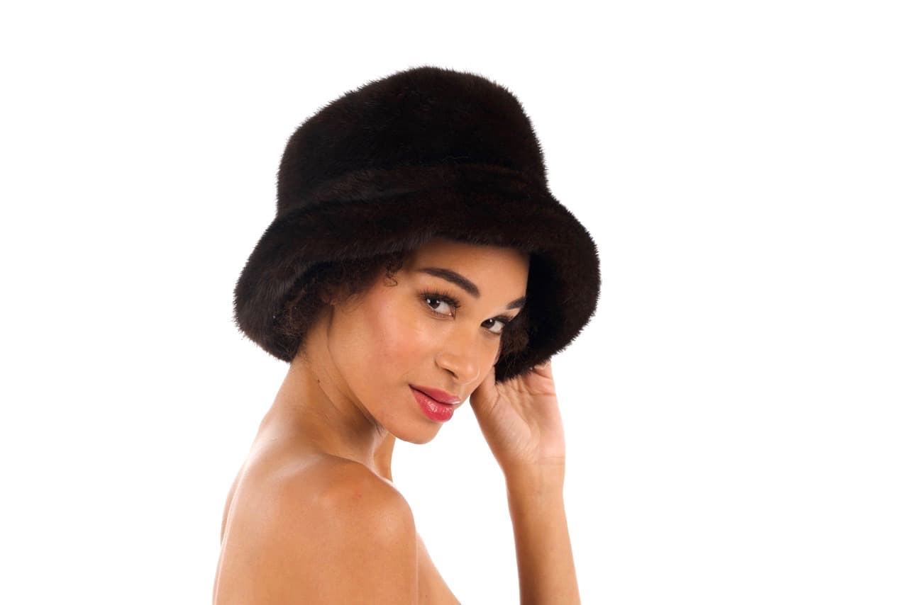 Mahogany Mink Hat - thumbnail 3