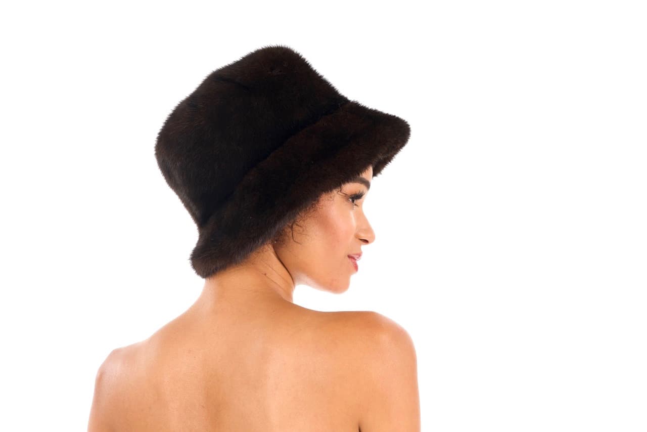 Mahogany Mink Hat - thumbnail 2