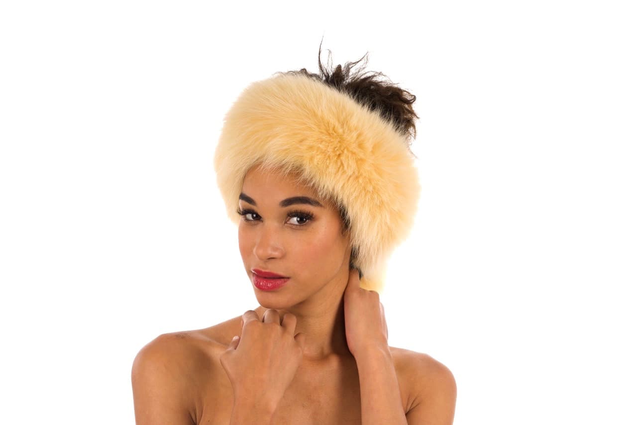 Honey Fox Fur Headband - thumbnail 3