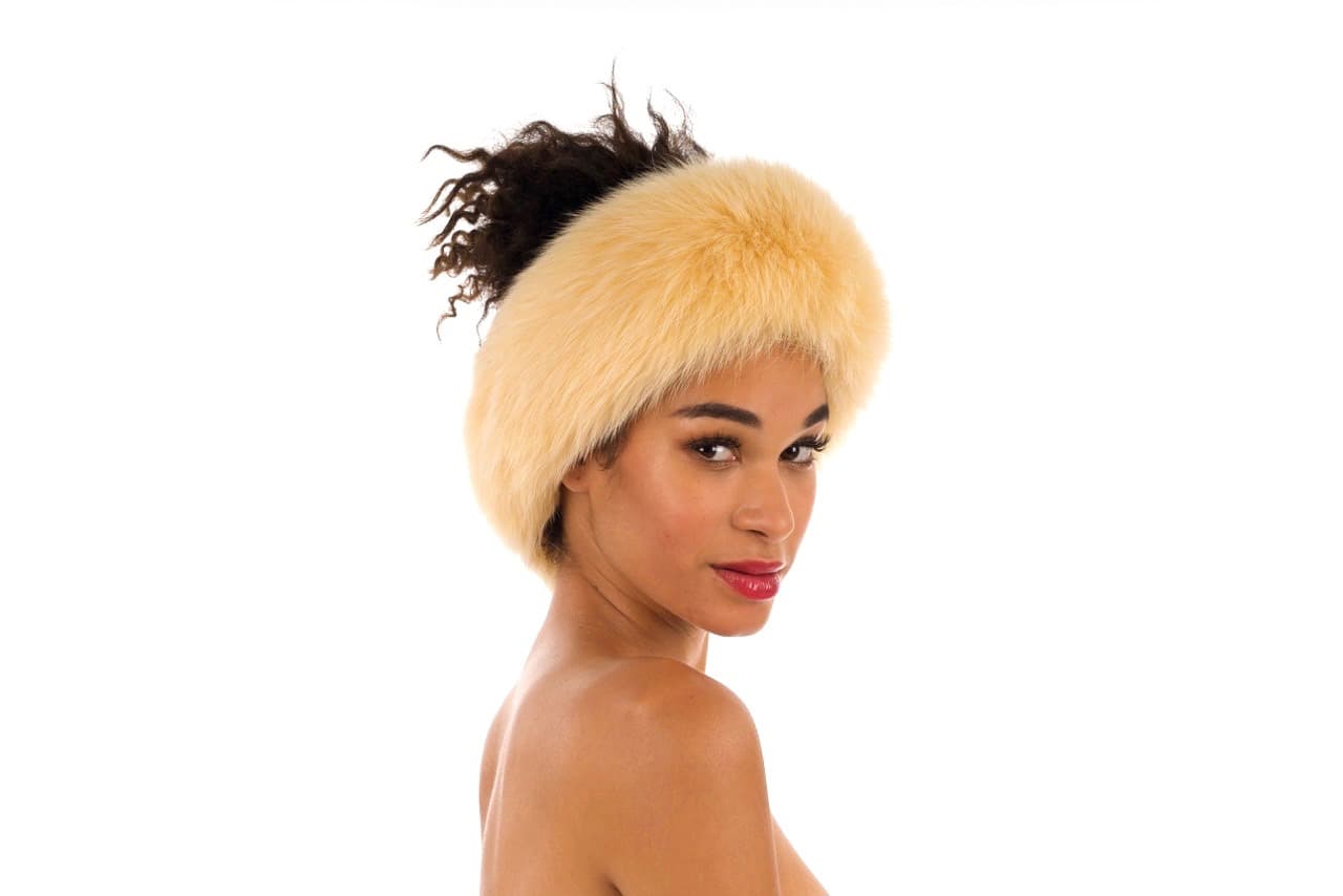 Honey Fox Fur Headband - thumbnail 2