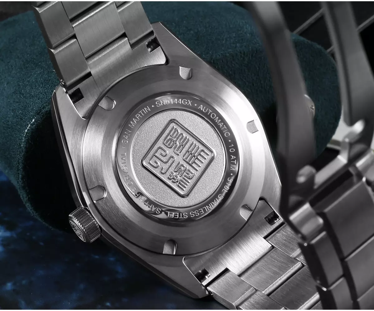 San Martin New SN0144-GX-5 39mm Luxury Men’s Business Dress Watch 9015 Automatic Mechanical Waterproof 100m Luminous JIAN ZHAN Porcelain Pattern - thumbnail 8