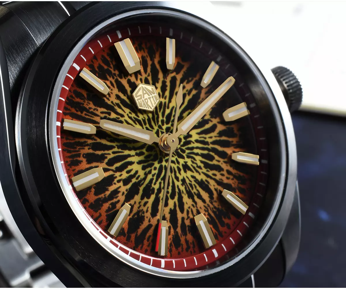 San Martin New SN0144-GX-5 39mm Luxury Men’s Business Dress Watch 9015 Automatic Mechanical Waterproof 100m Luminous JIAN ZHAN Porcelain Pattern - thumbnail 3