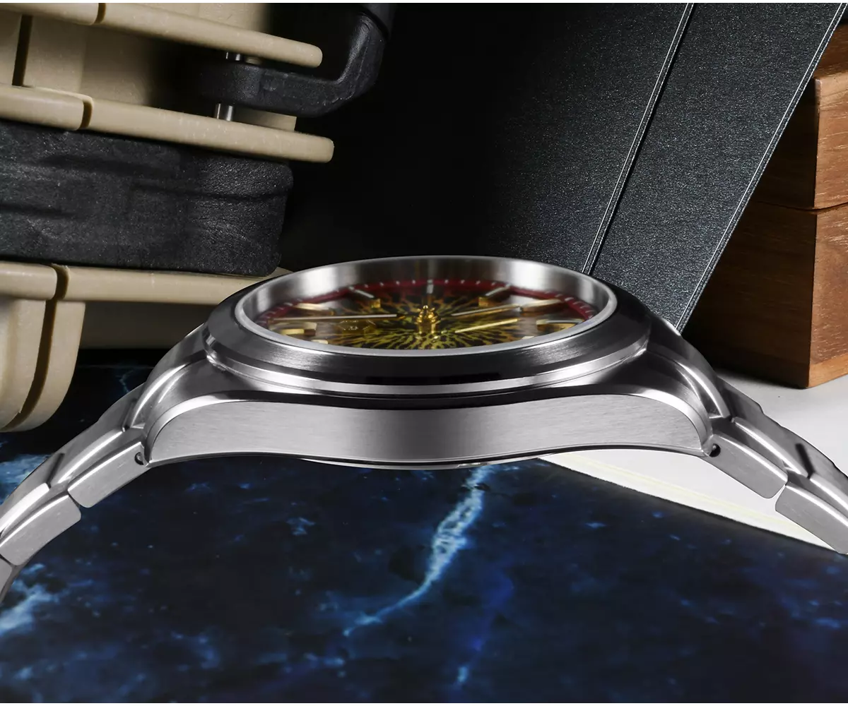 San Martin New SN0144-GX-5 39mm Luxury Men’s Business Dress Watch 9015 Automatic Mechanical Waterproof 100m Luminous JIAN ZHAN Porcelain Pattern - thumbnail 6