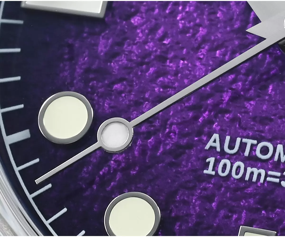 San Martin New SN0053-G2 39mm Diver Watch NH35 Automatic Mechanical Sapphire blue/purple/gray gradient dial - thumbnail 5