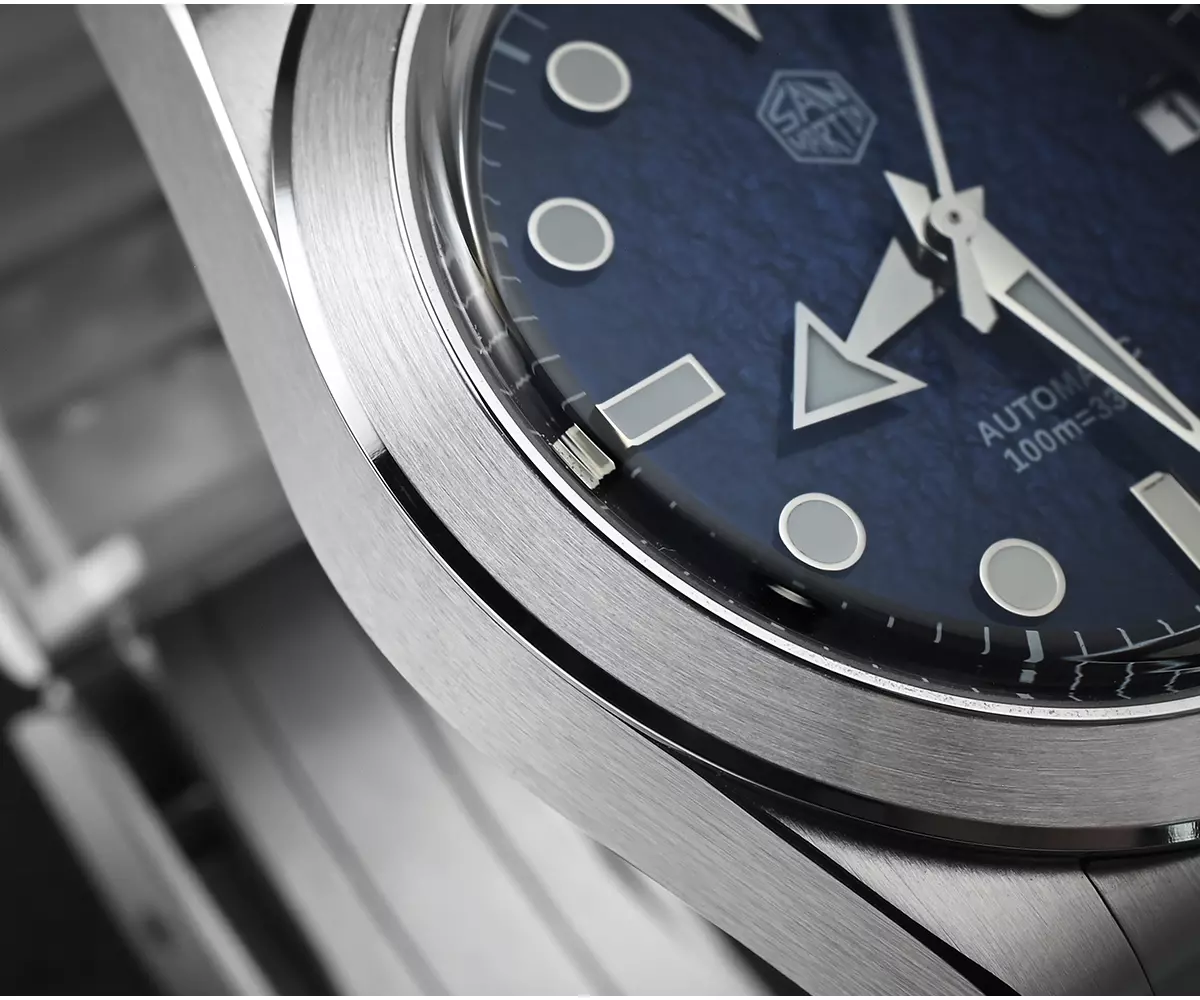 San Martin New SN0053-G2 39mm Diver Watch NH35 Automatic Mechanical Sapphire blue/purple/gray gradient dial - thumbnail 9