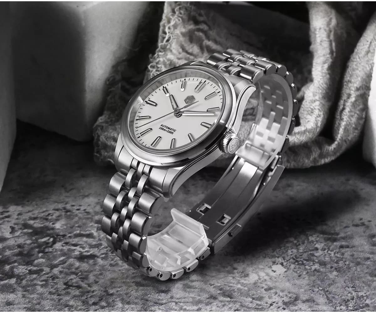 San Martin New SN0144-CG7 39mm Luxury Men’s Business Dress Watch 90S5 Automatic Mechanical Waterproof 100m Luminous Enamel Dial - thumbnail 3