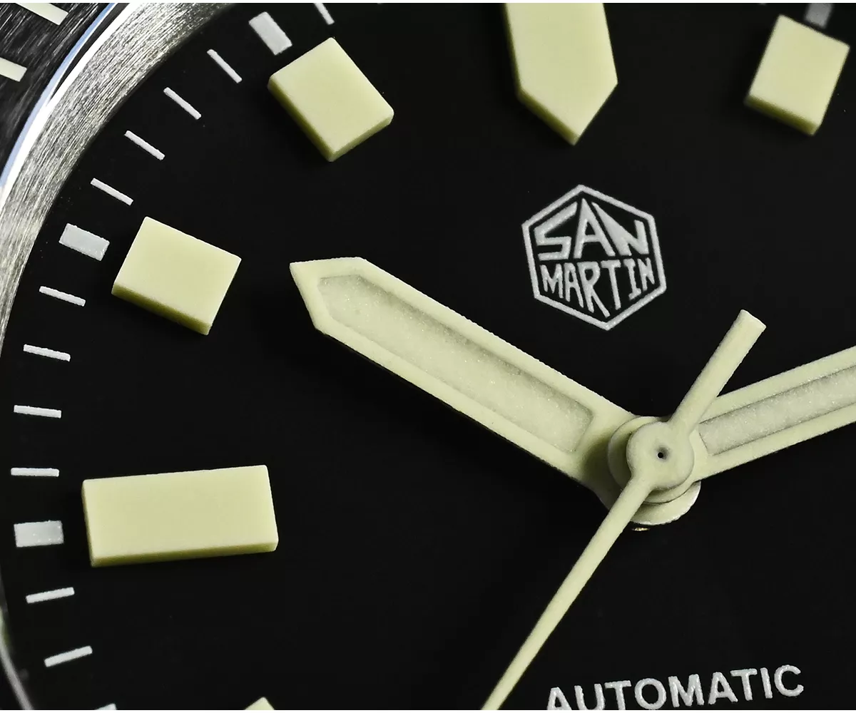 SAN MARTIN NEW VERSION SN0012-GB ST2130 MOVEMENT original mechanical watch 200 meters waterproof with stainless steel bracelet - thumbnail 4