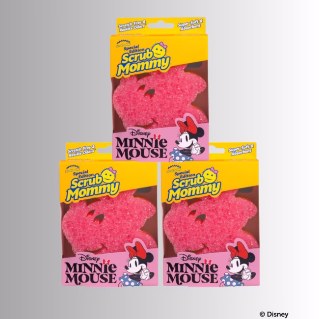 Scrub Daddy x Disney Minnie Mouse Scrub Mommy Scratch-Free Sponges (3-Pack) - thumbnail 4