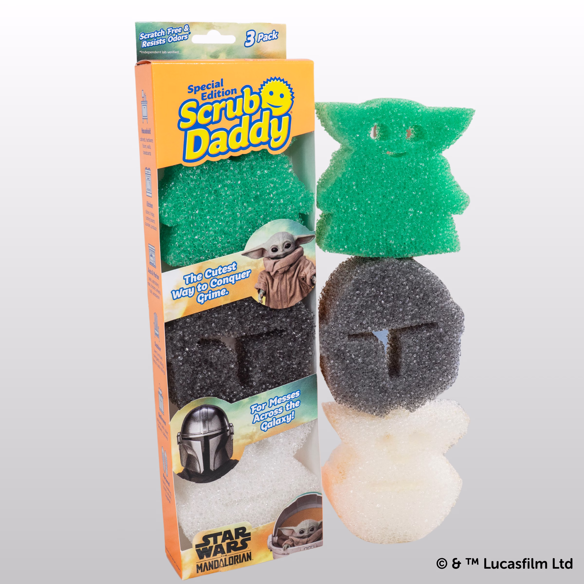 Scrub Daddy Star Wars: The Mandalorian and Grogu Sponges (3-Pack)