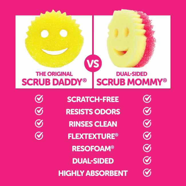 Scrub Daddy x Disney Minnie Mouse Scrub Mommy Scratch-Free Sponges (3-Pack) - thumbnail 5