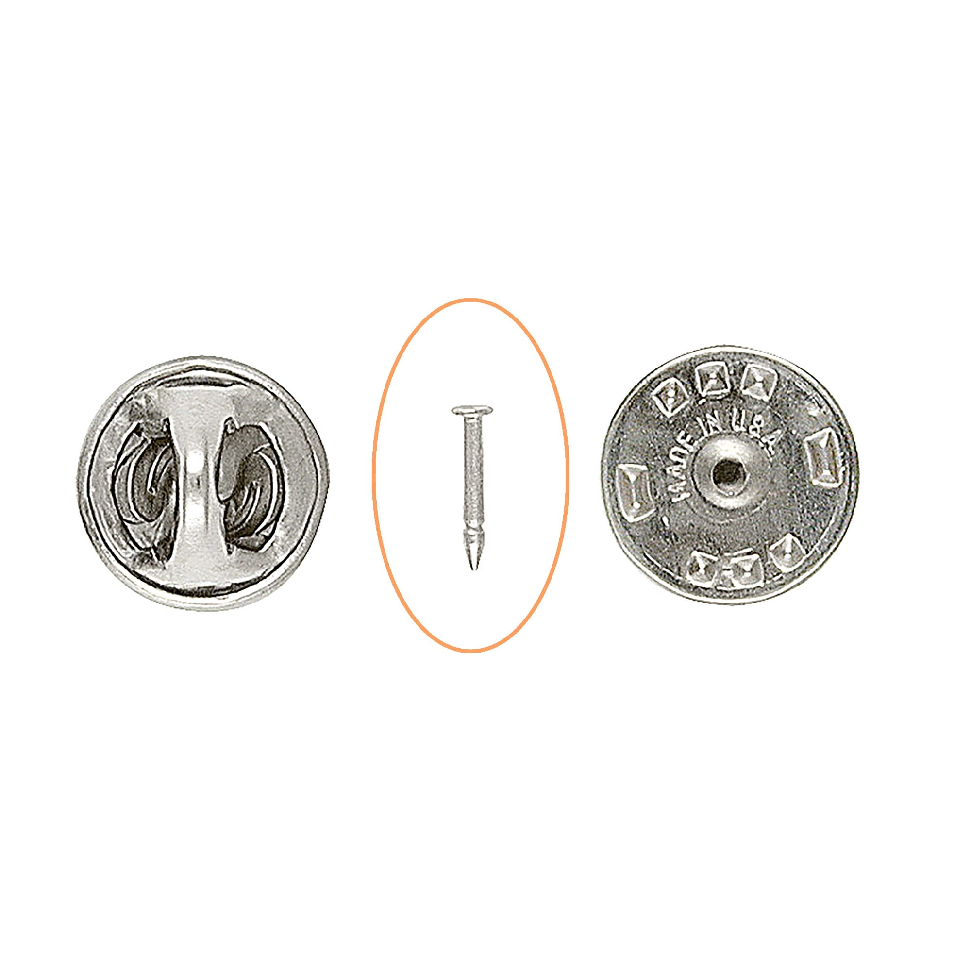 Silvertone Clutch Pin Only