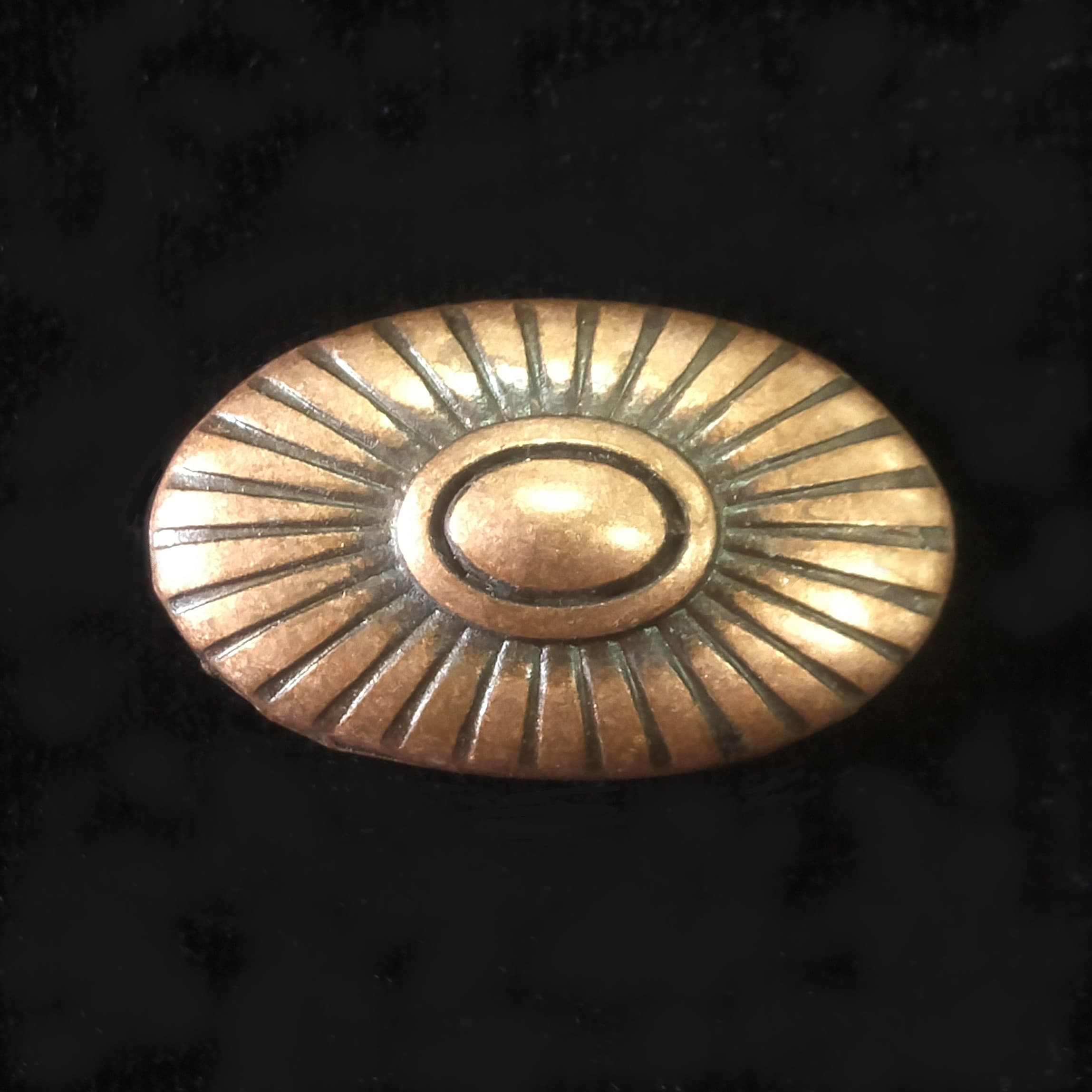 Copper Concho Slider Bead