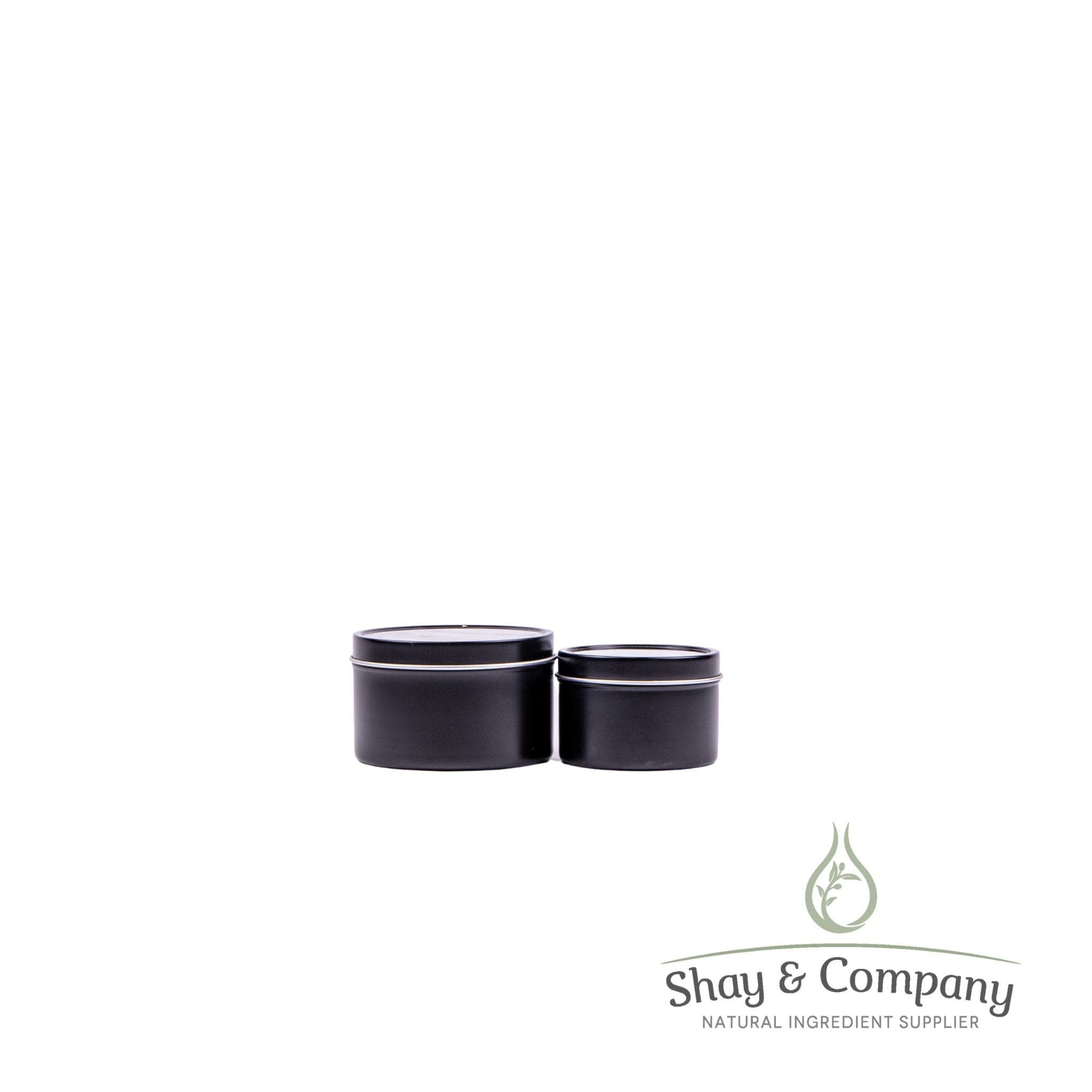 Black Tin – 8 ounce- Deep great for Candles